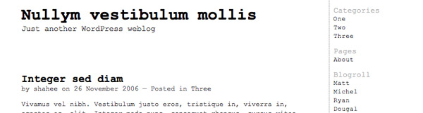 mono wordpress theme